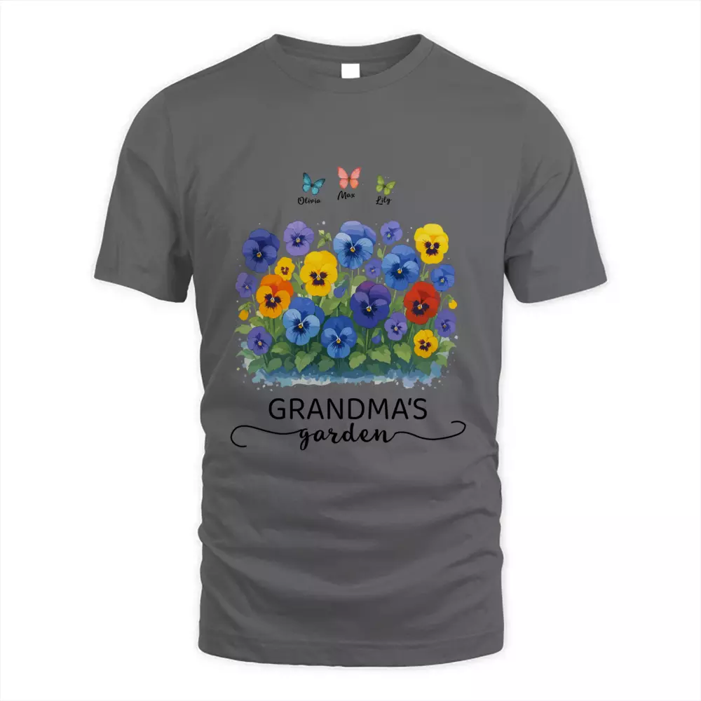 Custom Name Grandma's Garden Flower Shirt – Personalized Gift for Grandma