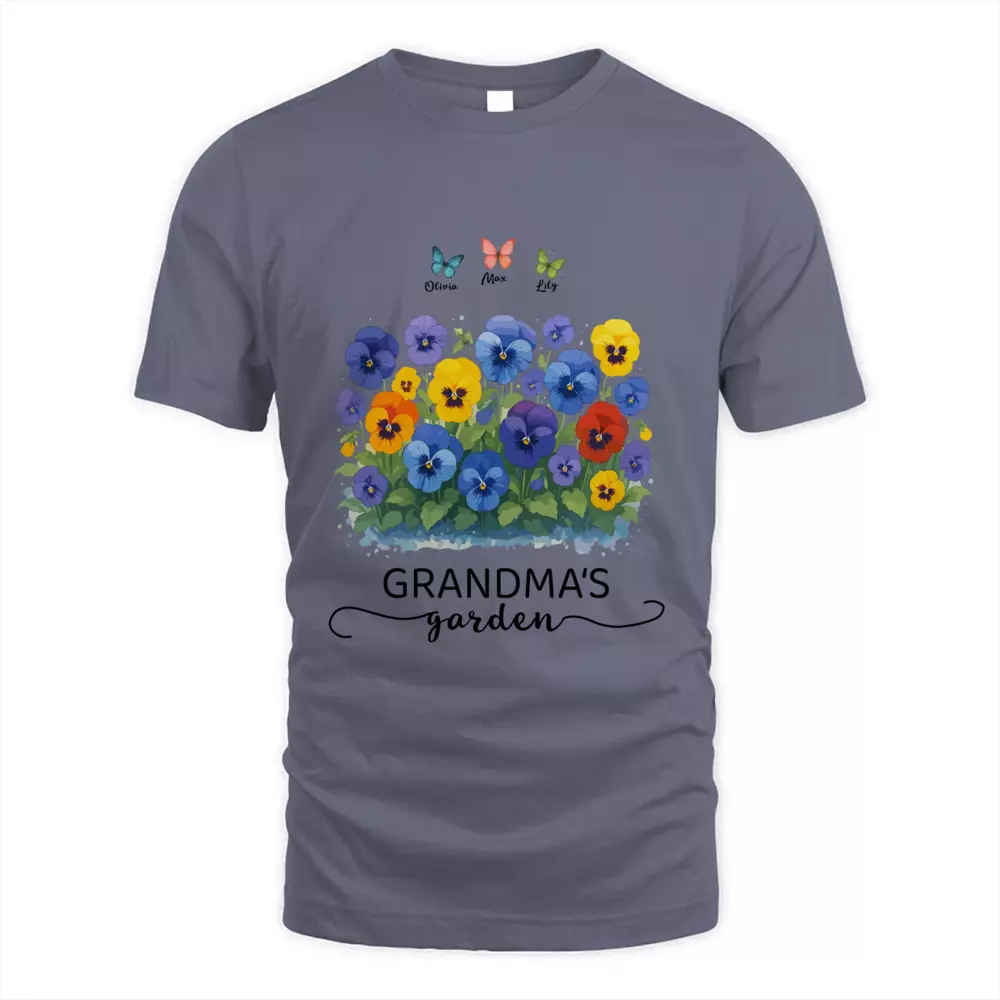 Custom Name Grandma's Garden Flower Shirt – Personalized Gift for Grandma