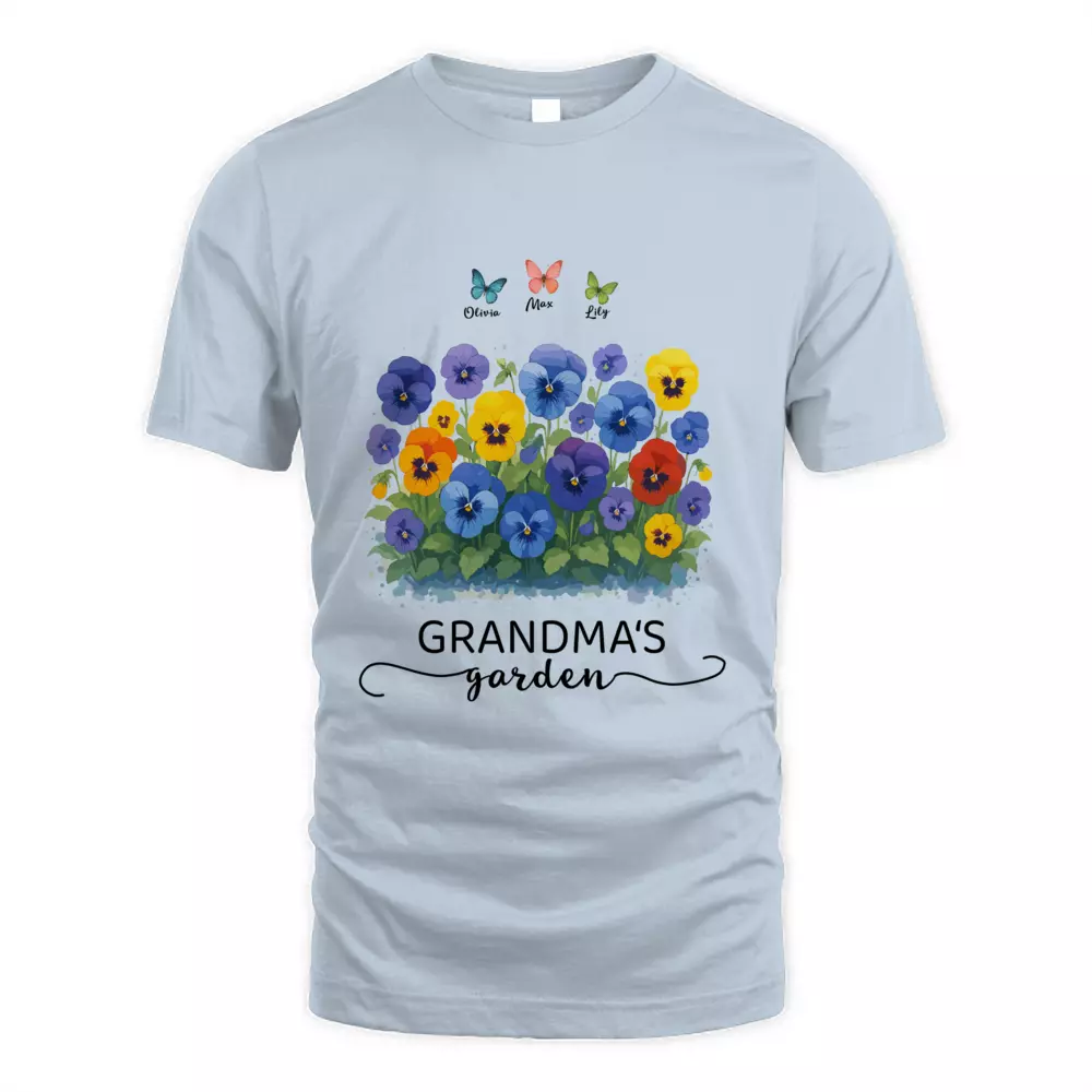 Custom Name Grandma's Garden Flower Shirt – Personalized Gift for Grandma