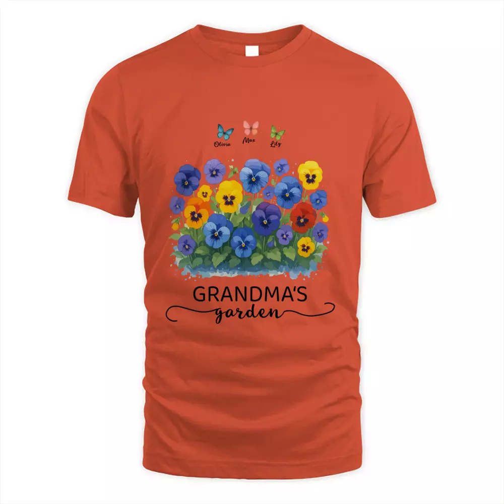 Custom Name Grandma's Garden Flower Shirt – Personalized Gift for Grandma