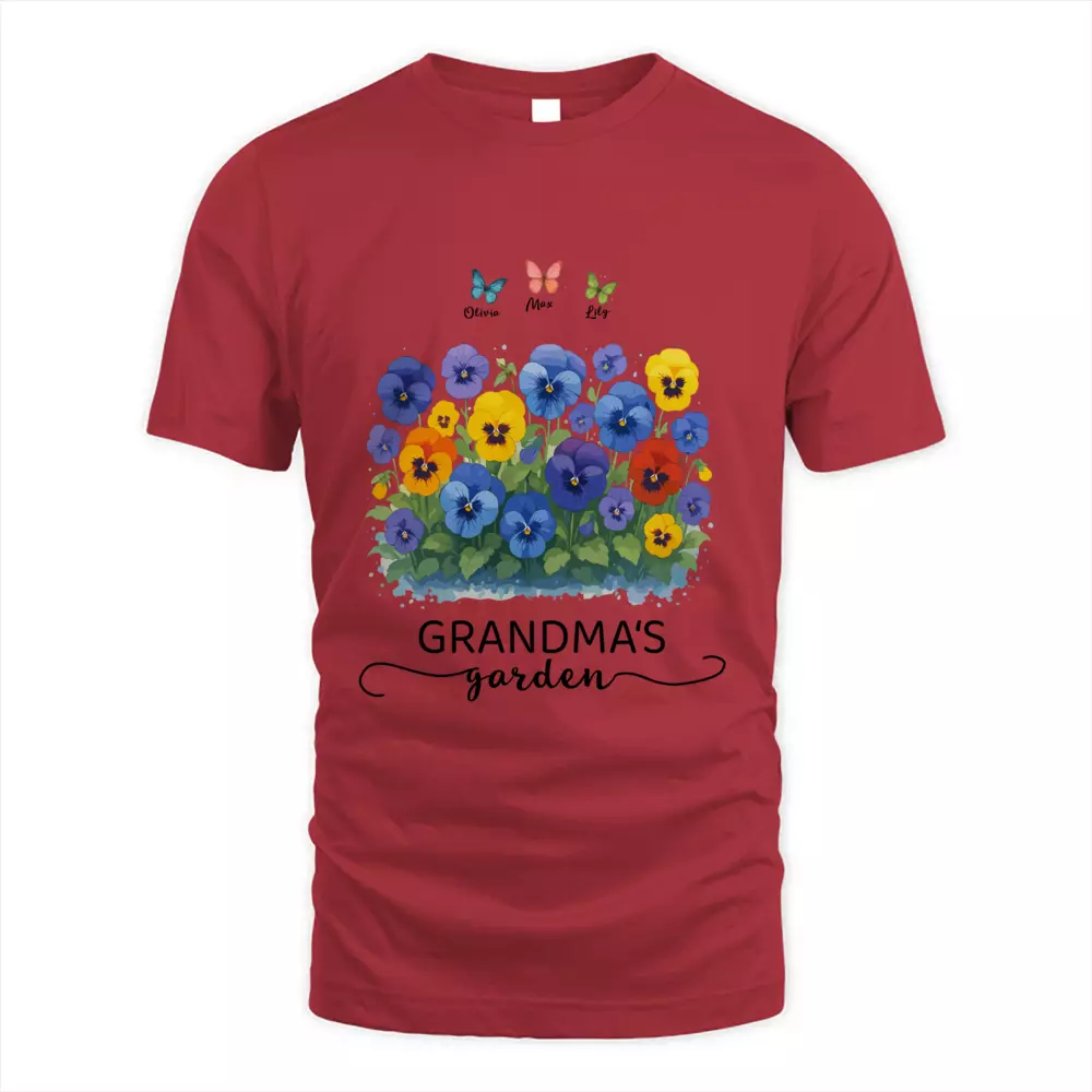 Custom Name Grandma's Garden Flower Shirt – Personalized Gift for Grandma
