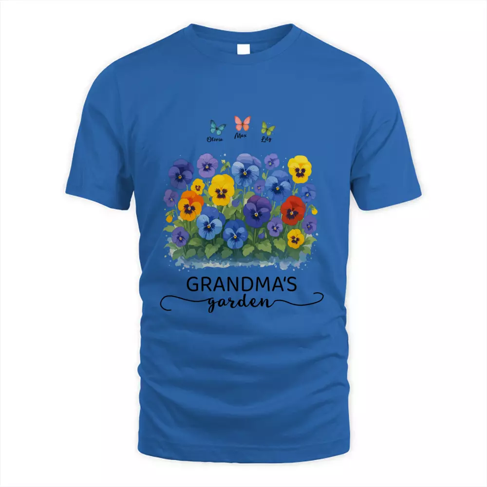 Custom Name Grandma's Garden Flower Shirt – Personalized Gift for Grandma