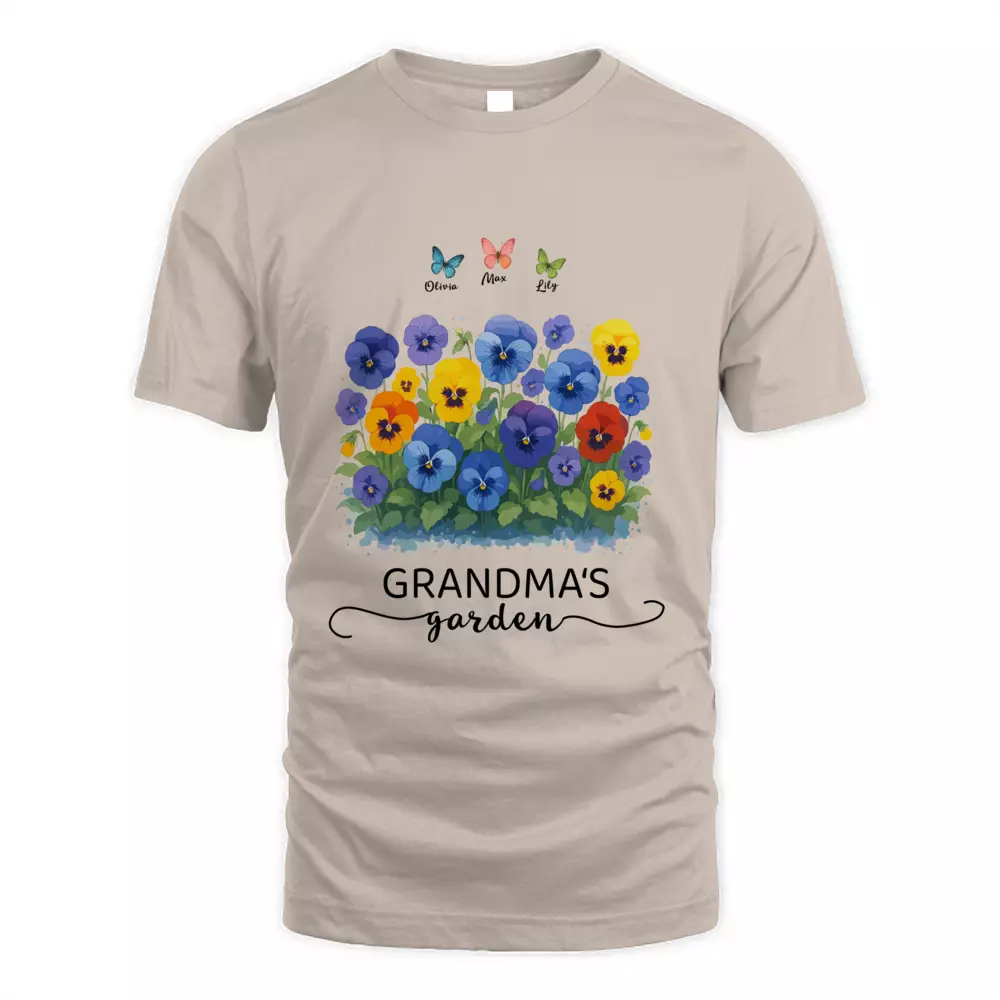 Custom Name Grandma's Garden Flower Shirt – Personalized Gift for Grandma