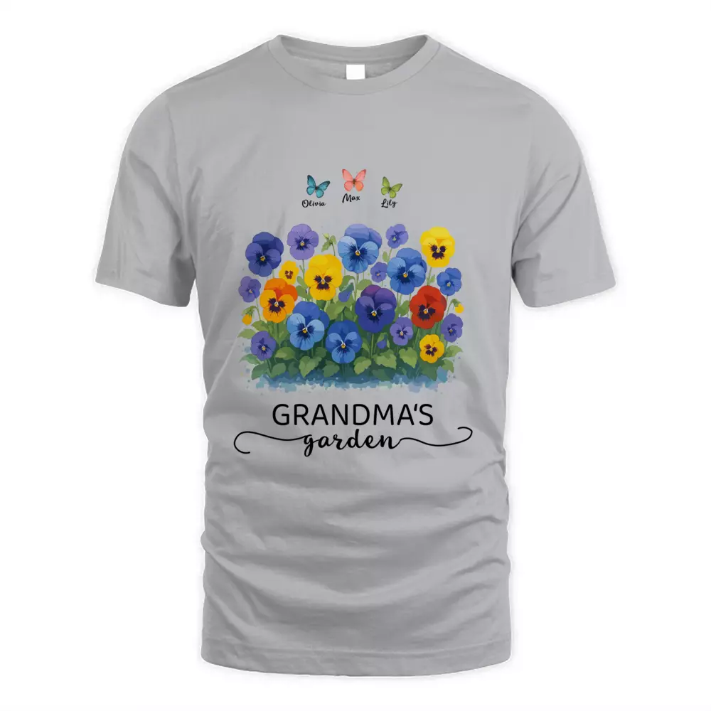 Custom Name Grandma's Garden Flower Shirt – Personalized Gift for Grandma