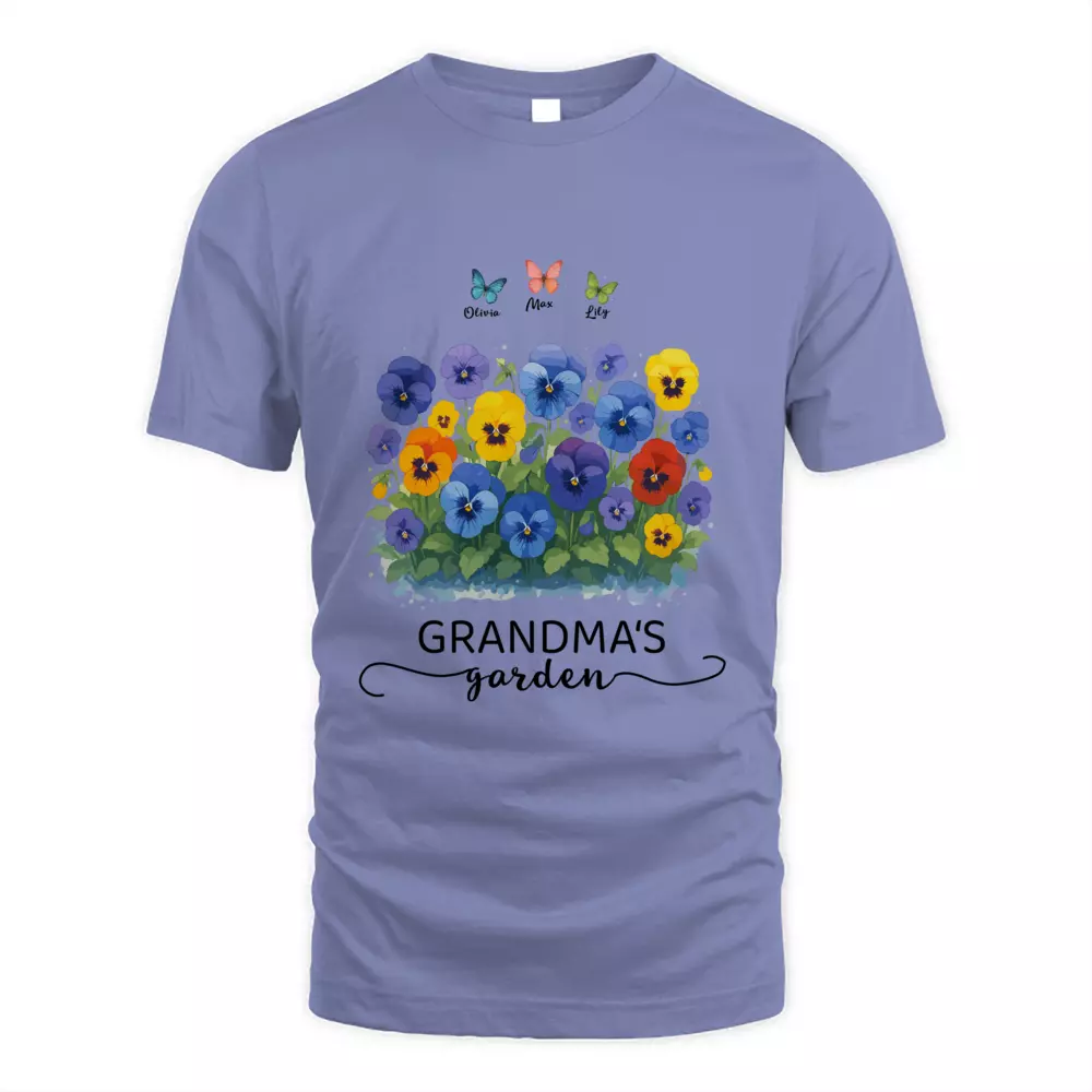 Custom Name Grandma's Garden Flower Shirt – Personalized Gift for Grandma